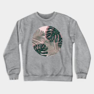 Monstera and Palm Leaves Crewneck Sweatshirt